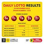 daily 3 lottery results tonight